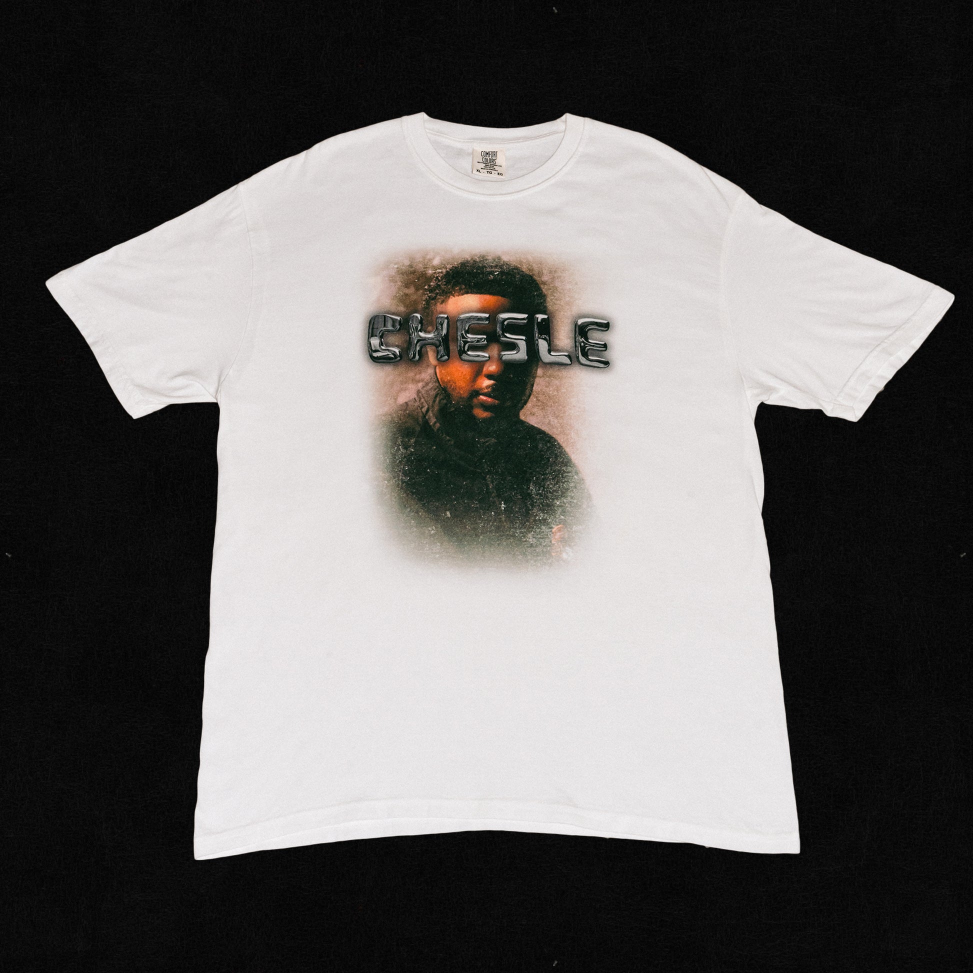White "CHESLE Chrome" Tee