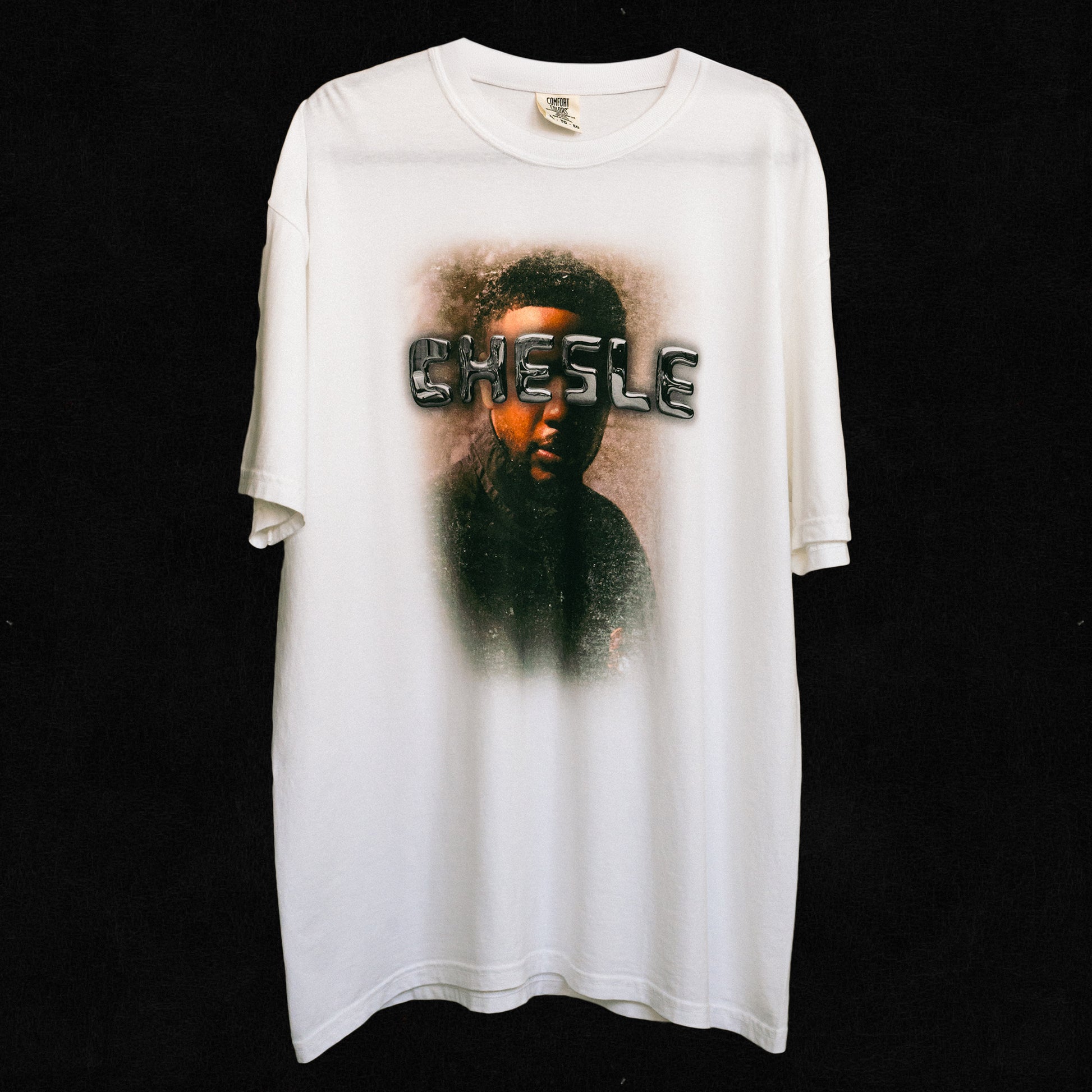 White "CHESLE Chrome" Tee