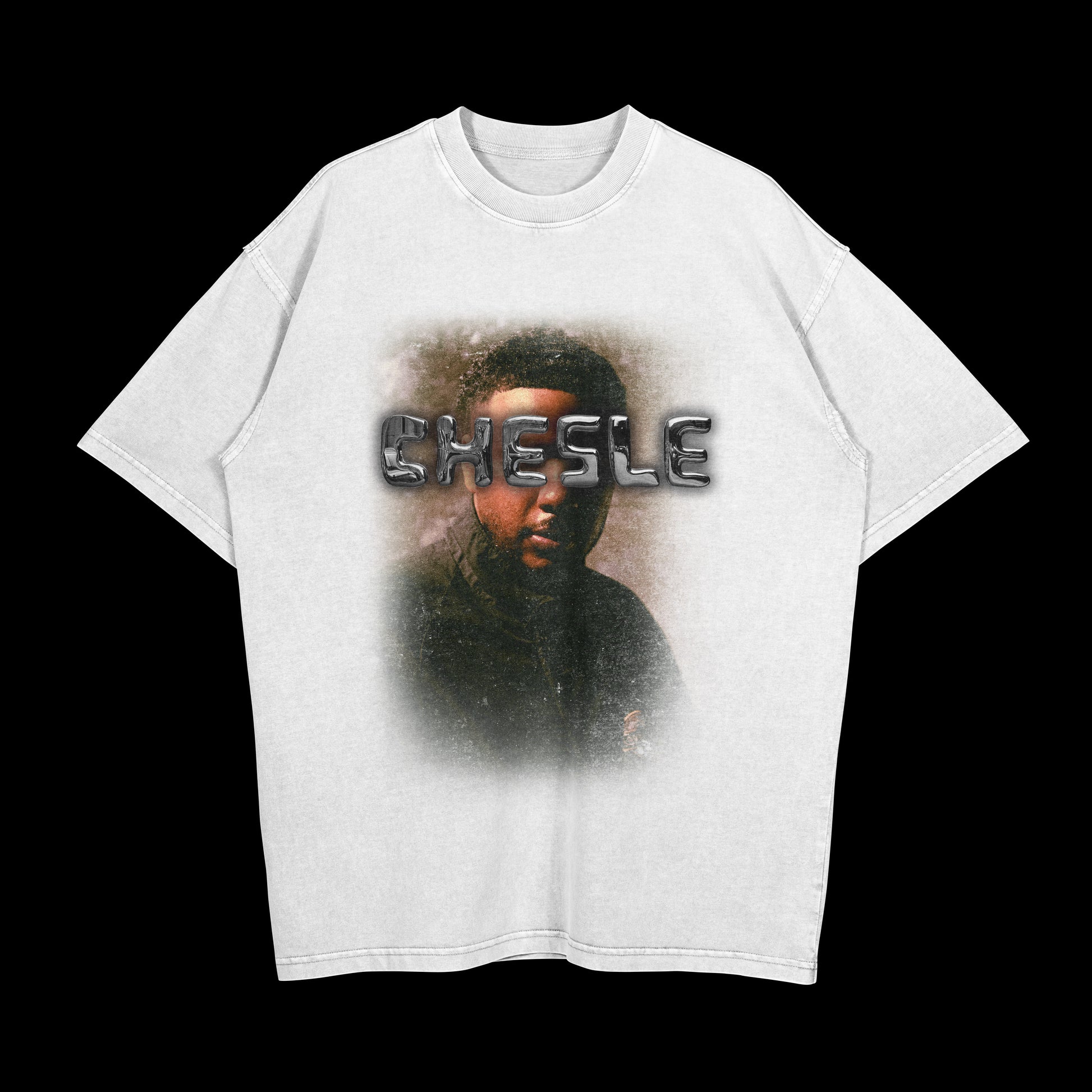 White "CHESLE Chrome" Tee